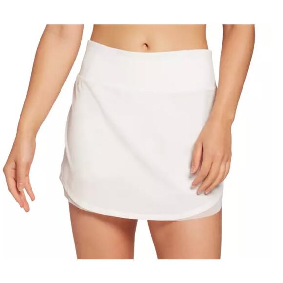 Calia Skirt Women XXL White Tulip Hem Built In Shorts Mini Skort Mid Rise - Picture 3 of 9